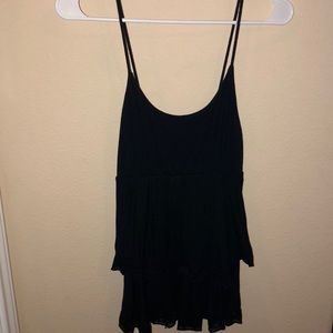 Black strappy tank top